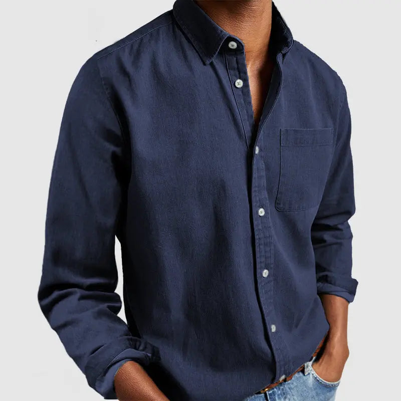 🔥Christmas Sale🔥 Gentleman's Casual Cotton Basic Shirt