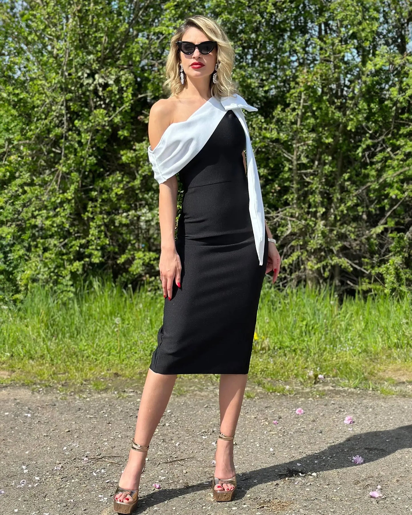 blair bandage midi dress