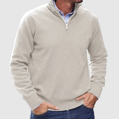 🔥Christmas Sale🔥 Men's Cashmere Zipper Basic Sweater