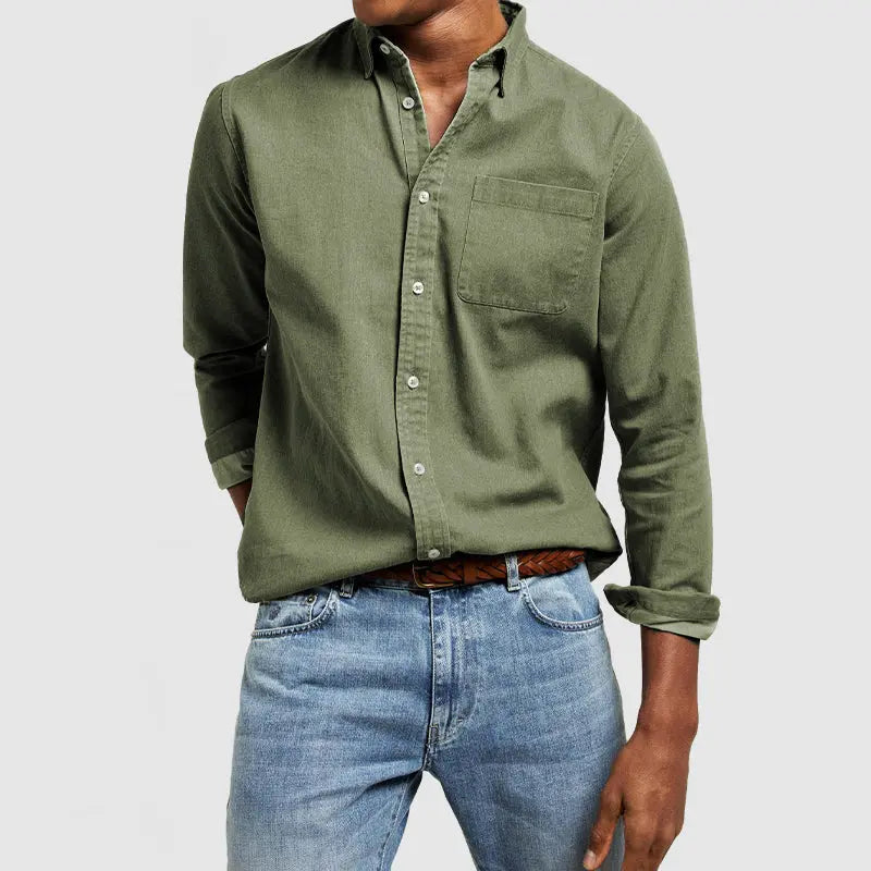 🔥Christmas Sale🔥 Gentleman's Casual Cotton Basic Shirt