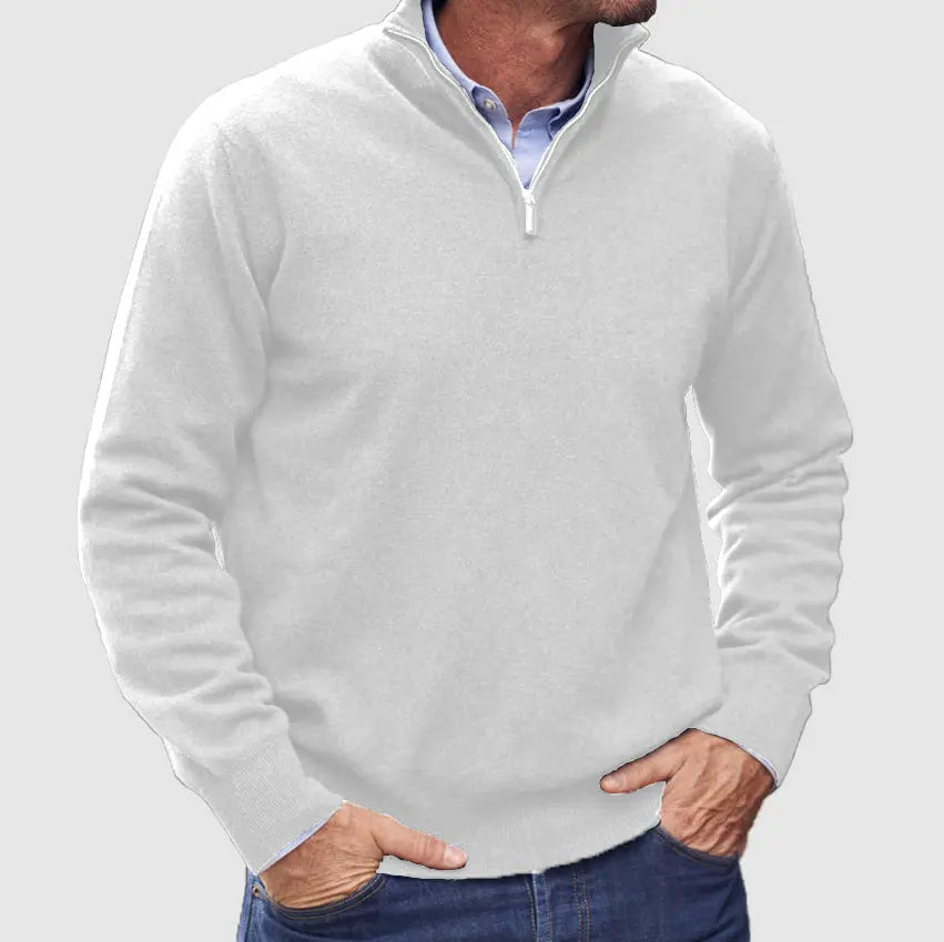 🔥Christmas Sale🔥 Men's Cashmere Zipper Basic Sweater