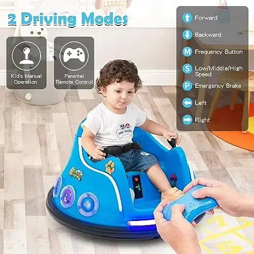 🎁Christmas SALE🎁360°rotating 12V electric ride-on bumper car with remote control