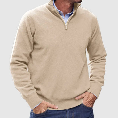 🔥Christmas Sale🔥 Men's Cashmere Zipper Basic Sweater