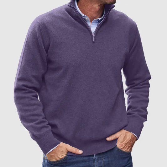 🔥Christmas Sale🔥 Men's Cashmere Zipper Basic Sweater